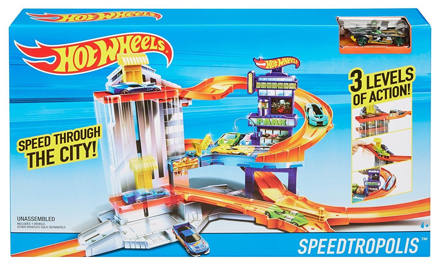 HOT WHEELS - Speedtropolis playset with Vehicle