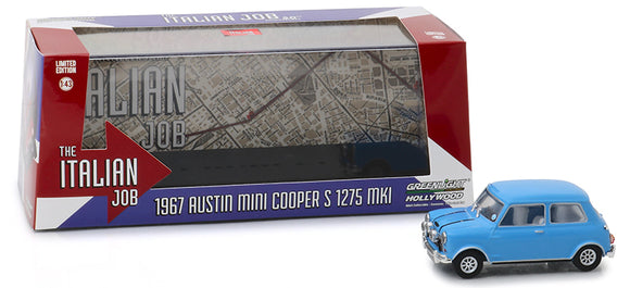 Greenlight Hollywood Diecast - Italian Job 1967 Austin Mini Cooper S 1275 MK1 Blue