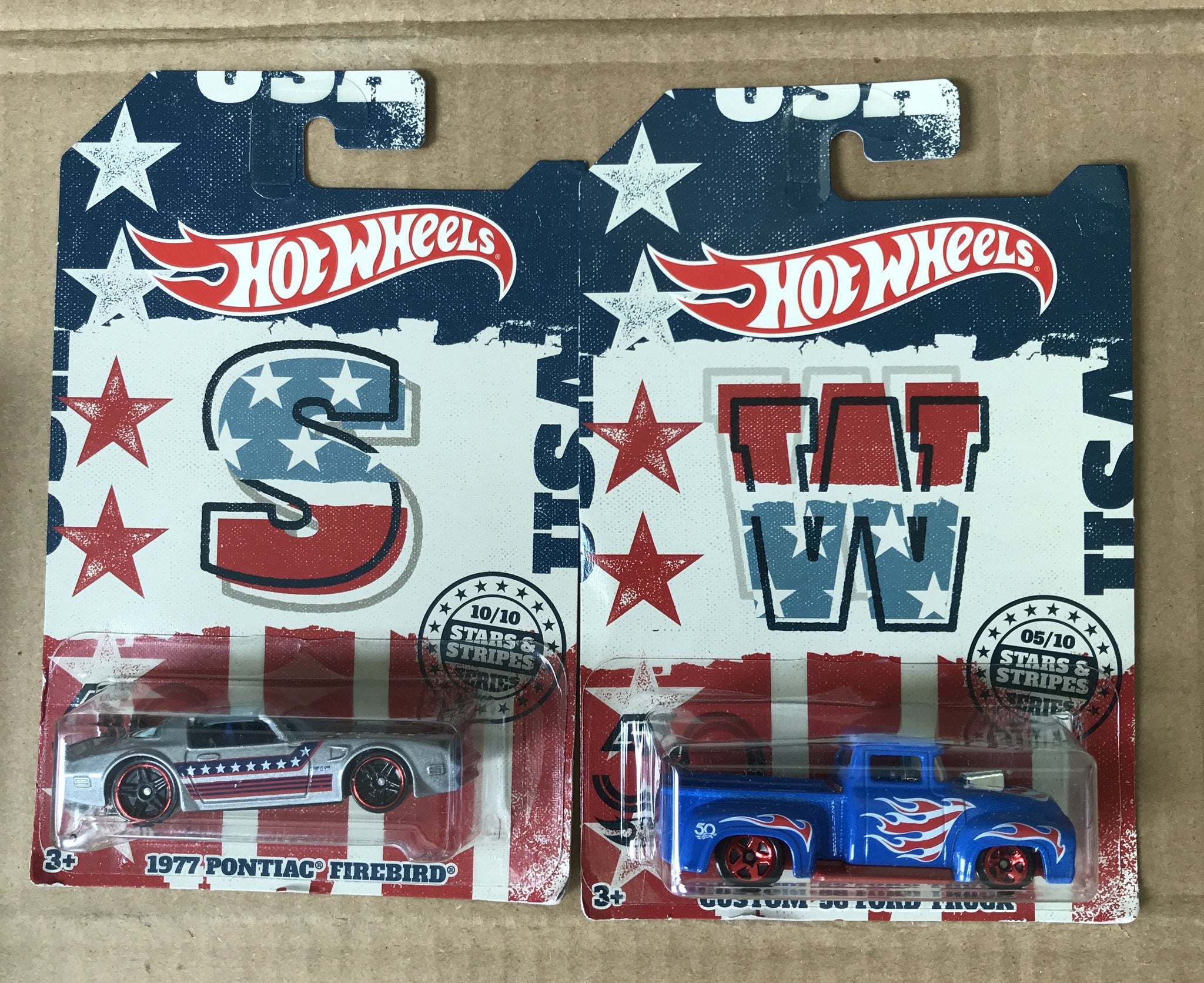 HOT WHEELS DIECAST - 50th Anniversary Stars and Stripes Set Of 10