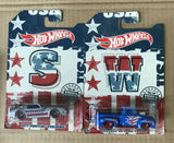 HOT WHEELS DIECAST - 50th Anniversary Stars and Stripes Set Of 10
