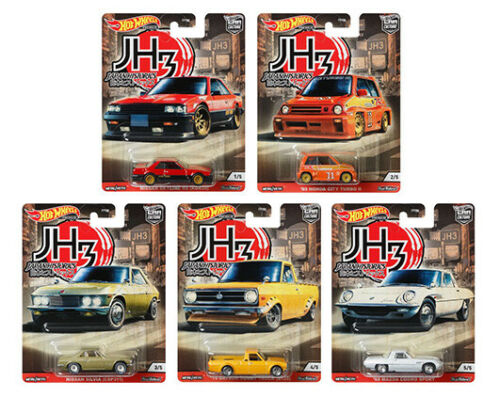 HOT WHEELS DIECAST - Real Riders Car Culture Japan Historics 3 - Set Of 5