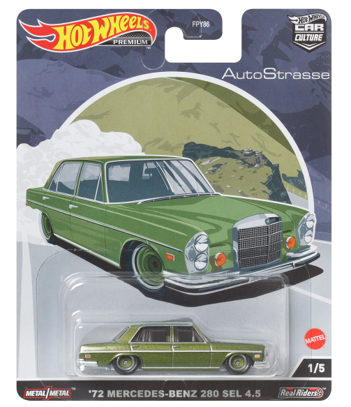 HOT WHEELS DIECAST - Car Culture - Autostrasse 72 Mercedes-Benz 280 SEL 4.5