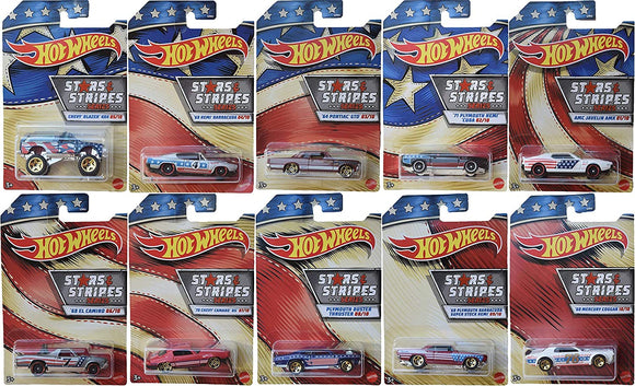 HOT WHEELS DIECAST - Stars and Stripes 2020 edition Set Of 10