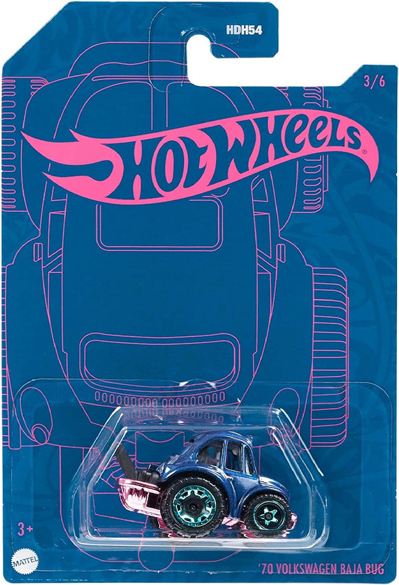 HOT WHEELS DIECAST - Blue and Pink 70 Volkswagen Baja Bug