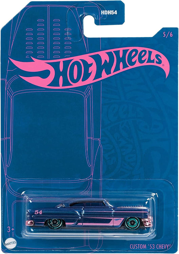 HOT WHEELS DIECAST - Blue and Pink Custom 53 Chevy