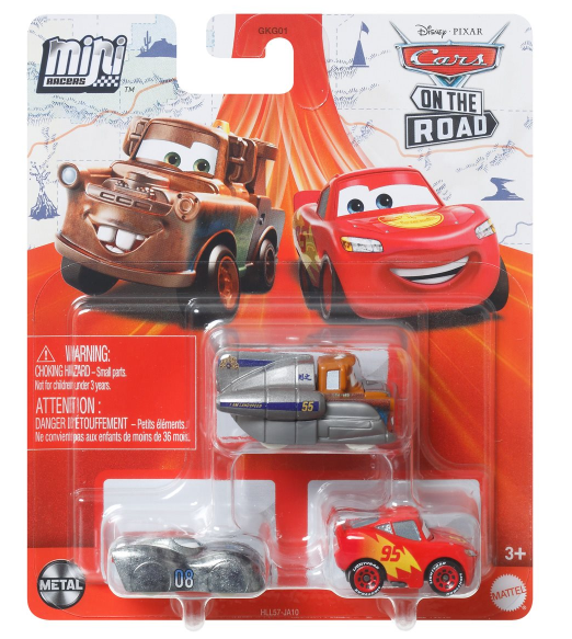 DISNEY CARS Mini Racers - set of 3 with Super Speed Mater Datz Road Trip LMQ