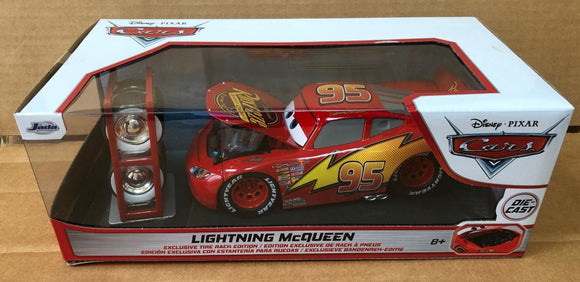 DISNEY CARS JADA DIECAST - Lightning McQueen with tire rack