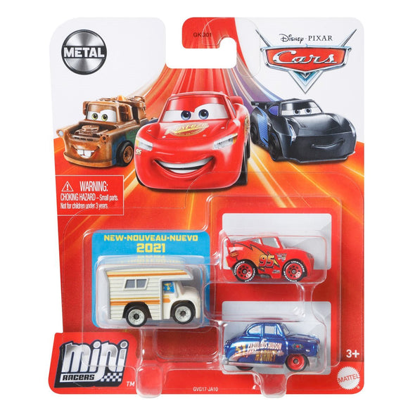 DISNEY CARS Mini Racers - set of 3 with Larry Camper Fabulous Hornet LMQ