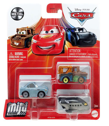 DISNEY CARS Mini Racers - set of 3 with Finn Mater Siddeley