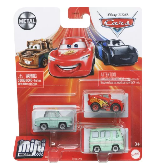 DISNEY CARS Mini Racers - set of 3 with Rusty Dusty and LMQ