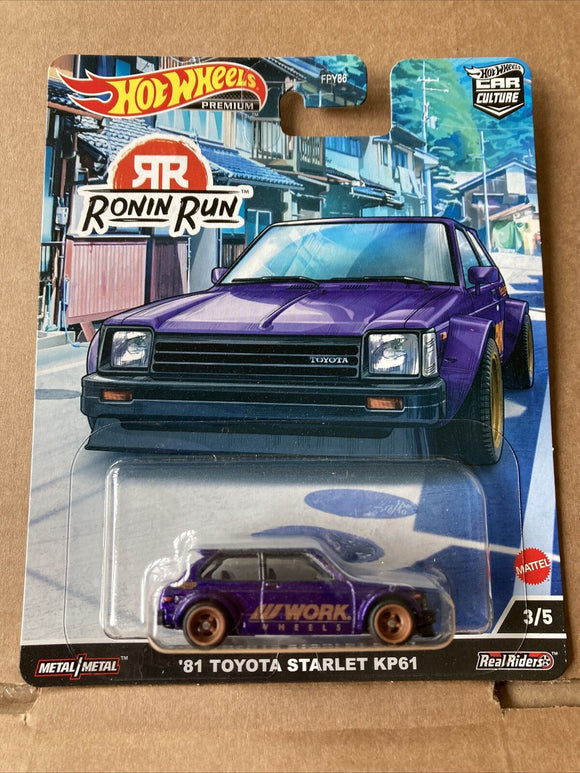 HOT WHEELS DIECAST - Ronin Run 81 Toyota Starlet KP61