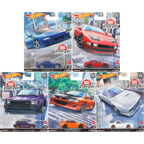 HOT WHEELS DIECAST - Car Culture - Ronin Run set of 5