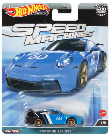 HOT WHEELS DIECAST - Speed Machines Porsche 911 GT3