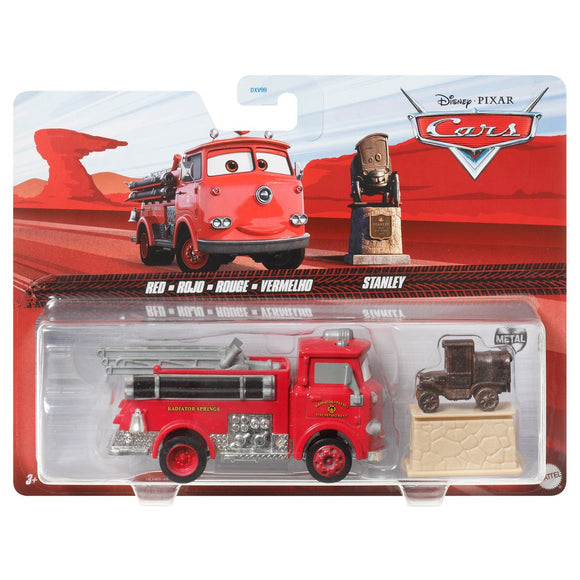 DISNEY CARS DIECAST - Red the Fire Truck and Stanley
